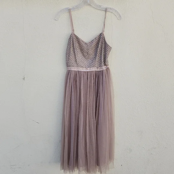 Needle & Thread Copellia Embellished Ballet Tulle Dress in Dust Lilac - Picture 3 of 10